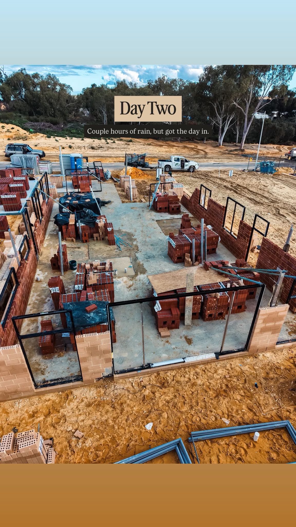 Hammond Park private build red brickwork progress photo 13